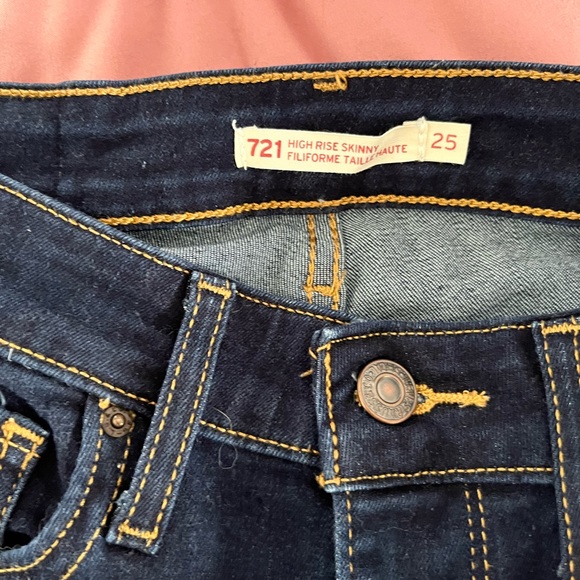Levis jeans 721 dark blue size 25 - Picture 2 of 3